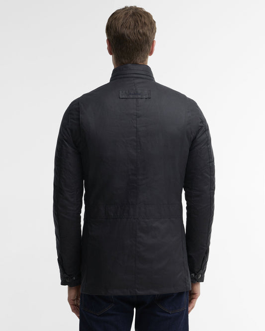 Barbour Corbridge Waxed Jacket Navy - back