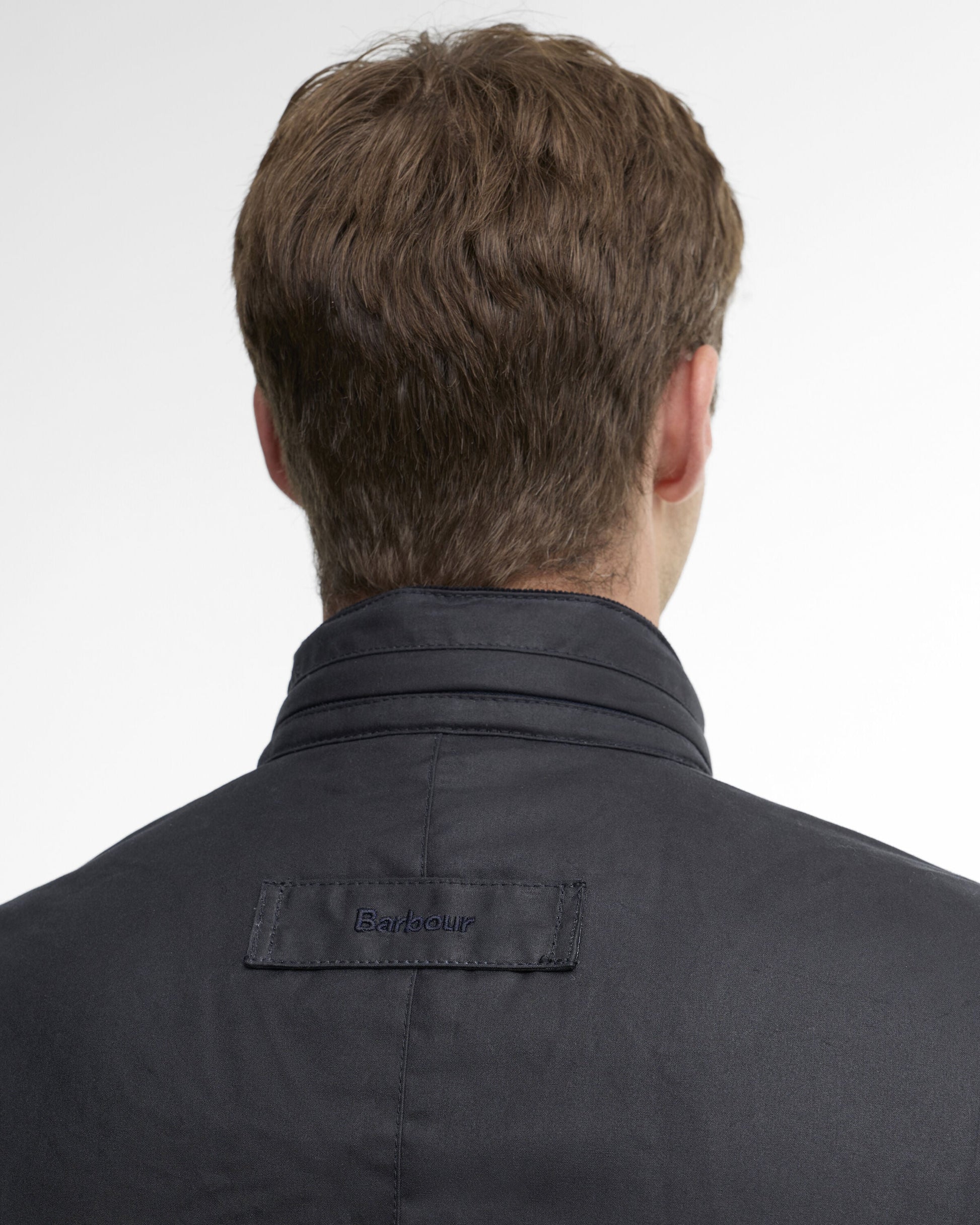 Barbour Corbridge Waxed Jacket Navy - detail