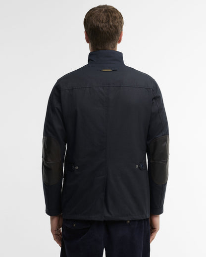 Barbour Ogston Waxed Jacket Navy - back