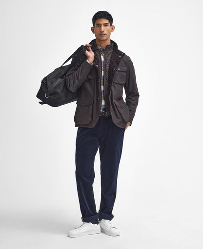 Barbour Ogston Waxed Jacket Rustic - styled