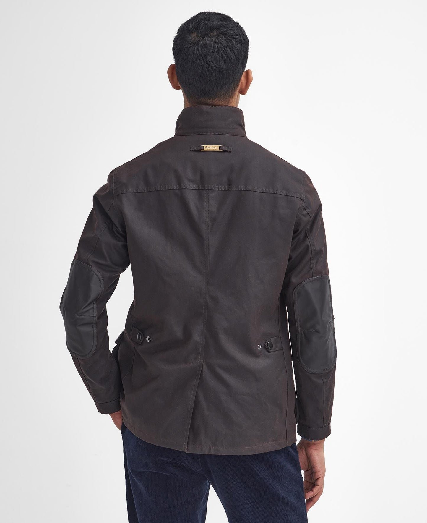 Barbour Ogston Waxed Jacket Rustic - back