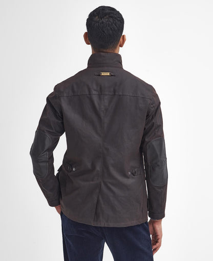 Barbour Ogston Waxed Jacket Rustic - back
