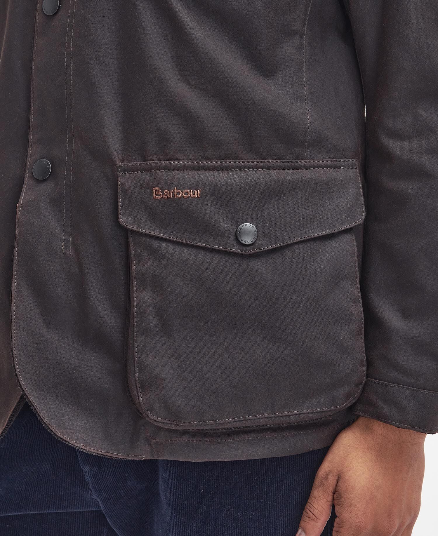 Barbour Ogston Waxed Jacket Rustic - detail