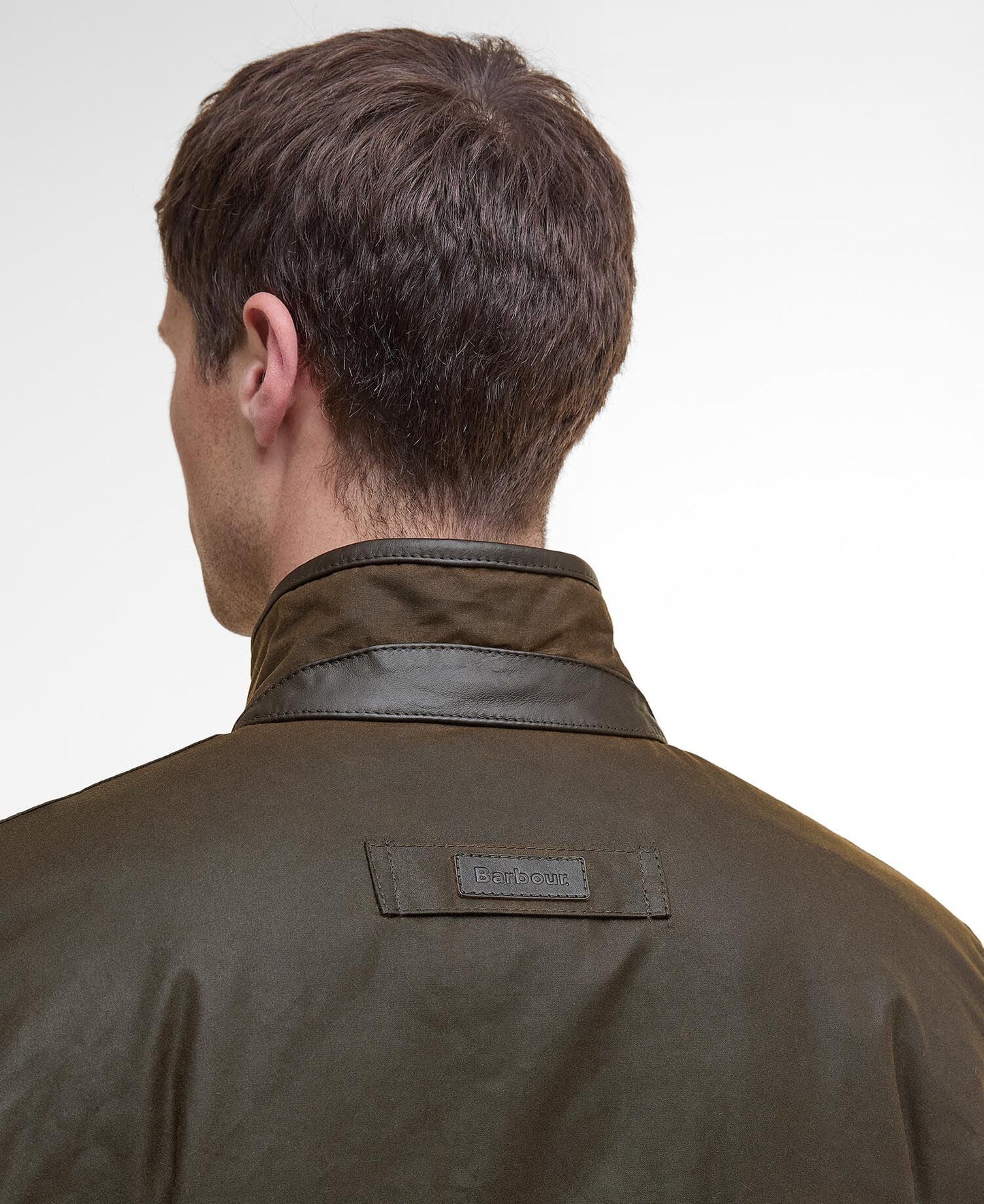 Barbour Prestbury Waxed Jacket Olive - detail