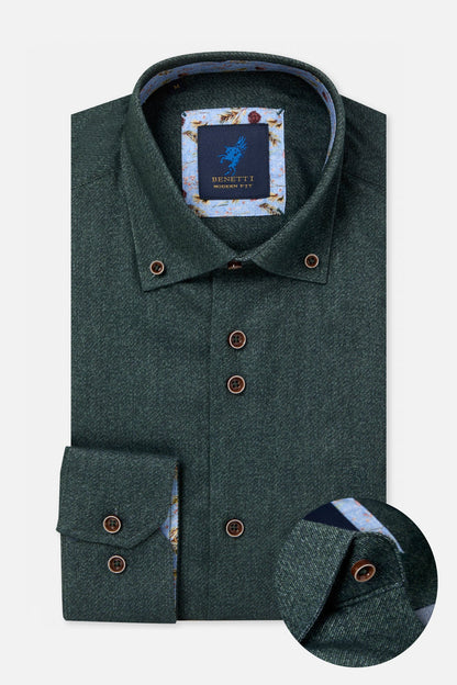 Benetti Marty Textured Shirt SAGE MartySage01