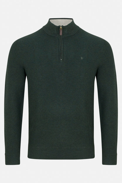 Benetti Oliver Quarter-Zip Knit FOREST Oliver_QZip_Forest_01