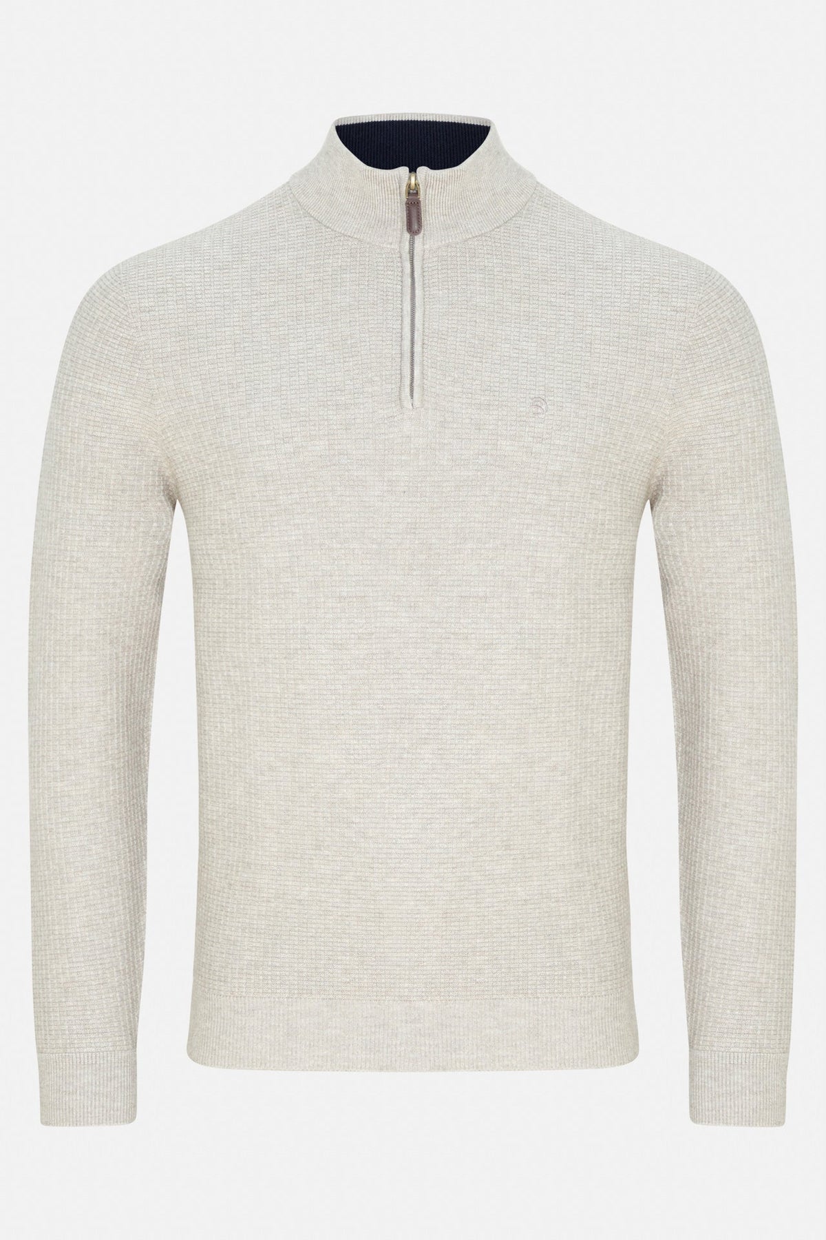 Benetti Oliver Quarter-Zip Knit STONE Oliver_QZip_Stone_01