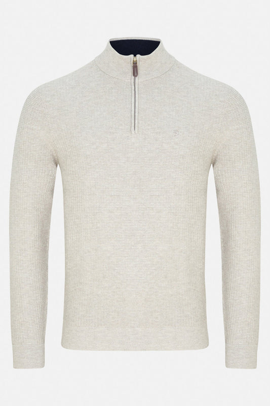 Benetti Oliver Quarter-Zip Knit STONE Oliver_QZip_Stone_01
