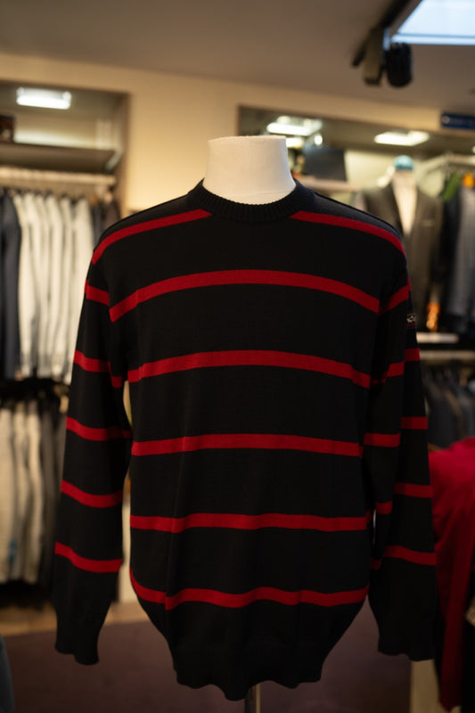 Paul & Shark C-Nec Sweater C0p1031 - RED STRIPE RylesWebsiteProductPhoto-022