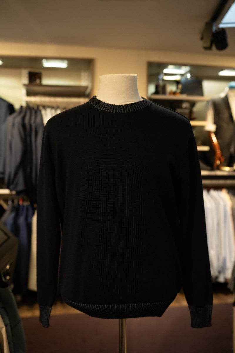 Paul & Shark Round Neck Sweater 14311021 - Navy RylesWebsiteProductPhoto-081