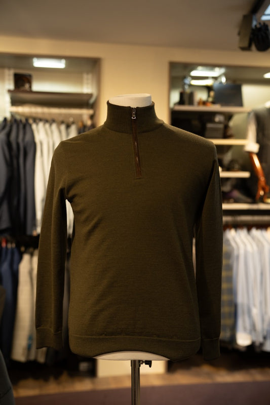 Paul & Shark Half-Zip Sweater 14311100 - Dark Green RylesWebsiteProductPhoto-097