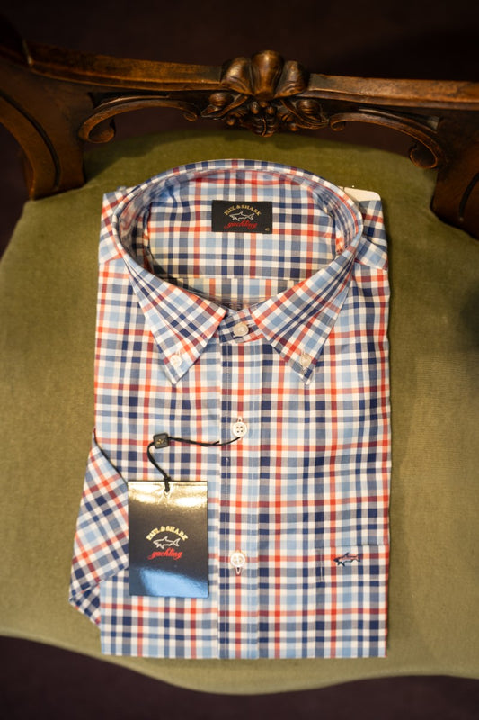 Paul & Shark Short Sleeve Shirt 23413175 - Blue RylesWebsiteProductPhoto-099