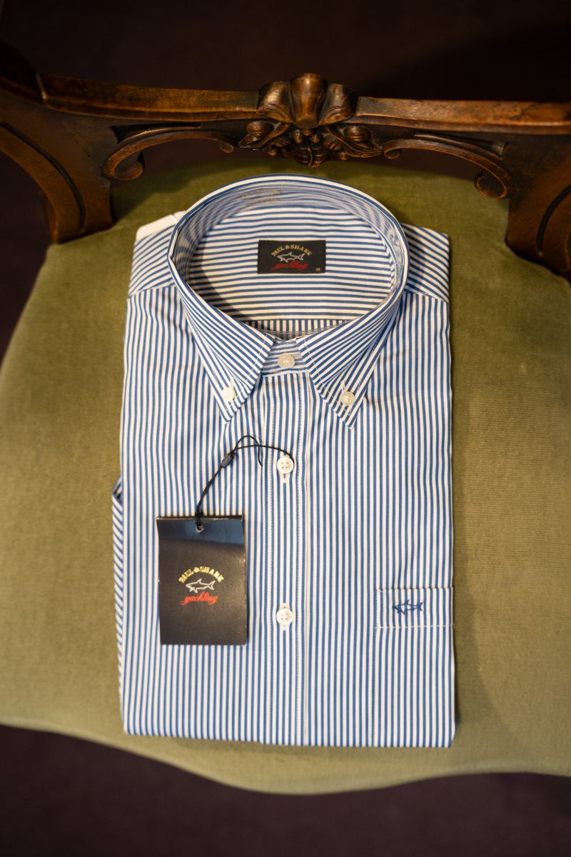 Paul & Shark Short Sleeve Cotton Shirt 23413199 - Blue RylesWebsiteProductPhoto-109