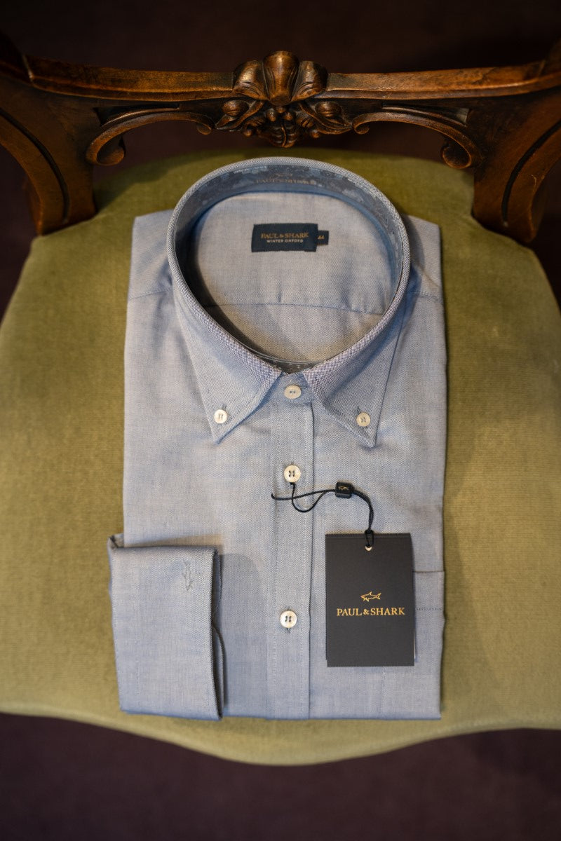 Paul & Shark Long Sleeve Cotton Shirt 15313265 - Denim RylesWebsiteProductPhoto-124