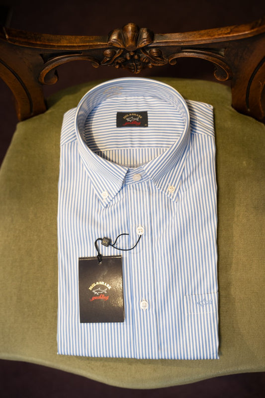 Paul & Shark Long Sleeve Cotton Shirt 23413199 - Light Blue RylesWebsiteProductPhoto-132