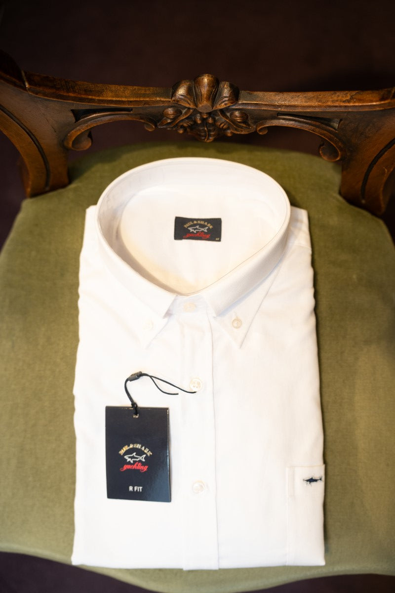 Paul & Shark Long Sleeve Cotton Shirt C0p3000 - White RylesWebsiteProductPhoto-138