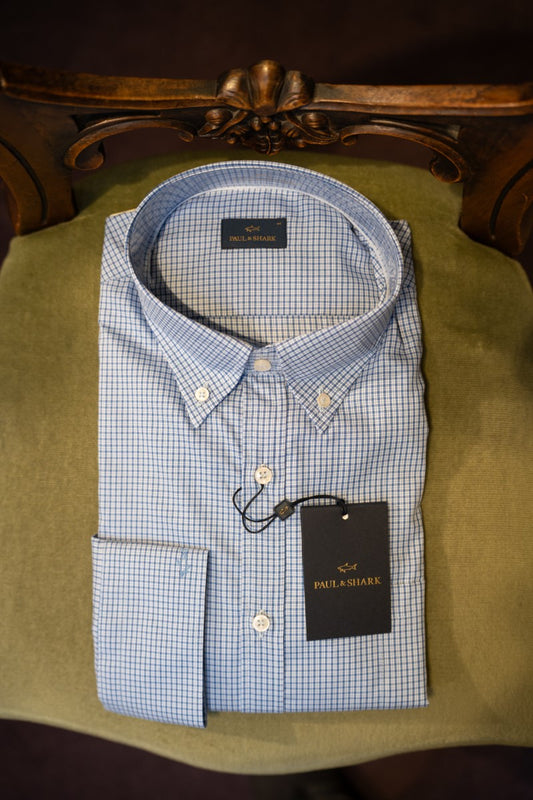 Paul & Shark Long Sleeve Cotton Shirt 14313020r - Blue RylesWebsiteProductPhoto-140