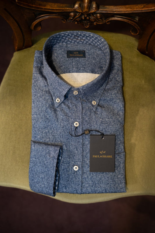 Paul & Shark Long Sleeve cotton Shirt 15313059 g36-BLUE RylesWebsiteProductPhoto-142