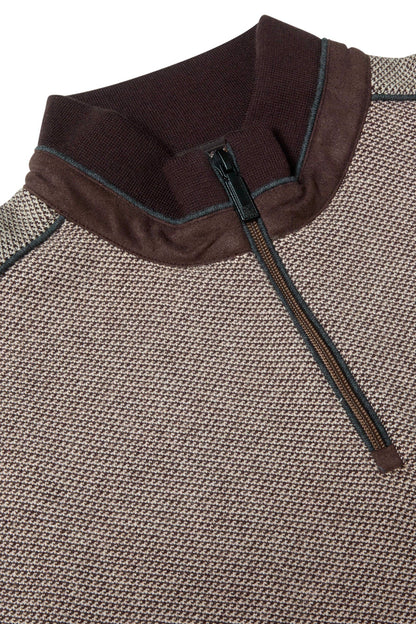 Benetti Troy Quarter-Zip Knit Troy_QZip_Brown_02