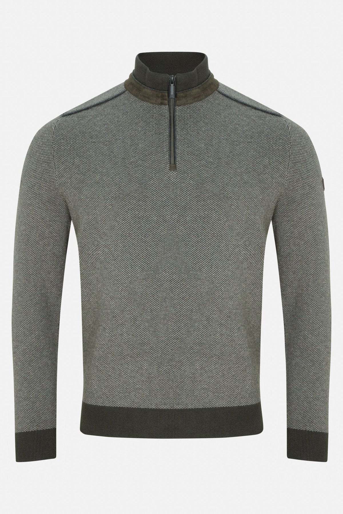 Benetti Troy Quarter-Zip Knit FOREST Troy_QZip_Forest_01