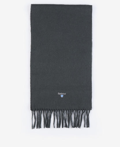 Barbour Plain Lambswool Scarf in Forest - detail