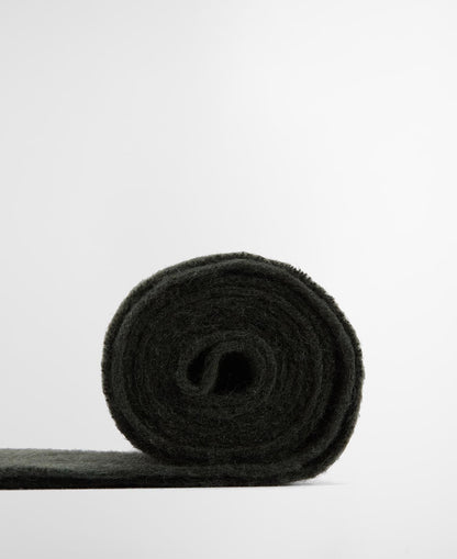 Barbour Plain Lambswool Scarf in Forest - fabric detail