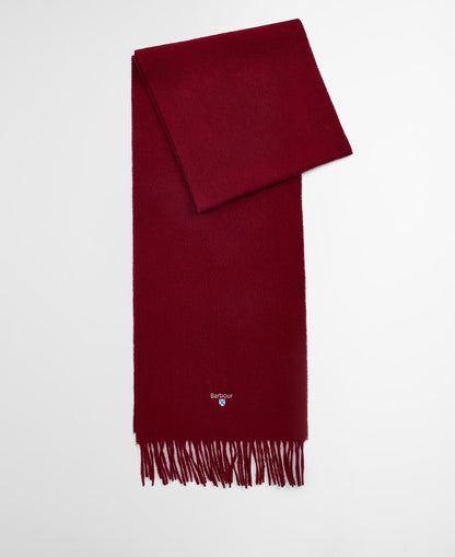 Barbour Plain Lambswool Scarf - Biking Red USC0008RE91_01front