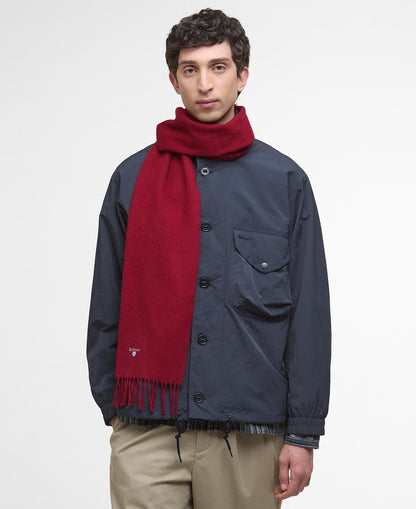 Barbour Plain Lambswool Scarf - Biking Red USC0008RE91_02flat