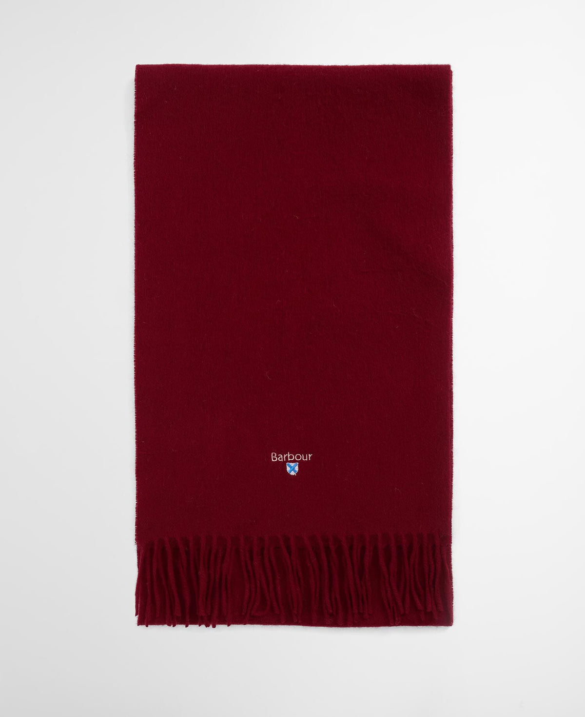Barbour Plain Lambswool Scarf - Biking Red USC0008RE91_03getthelook