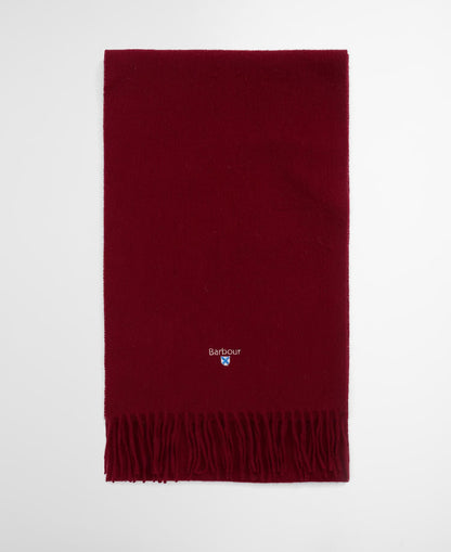 Barbour Plain Lambswool Scarf - Biking Red USC0008RE91_03getthelook