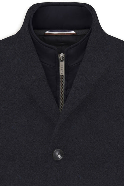 Bugatti 24203 Stand-Collar Coat with Zip-In Insert - Navy bug_221428_24203_390_add1_2d74a65e-c14c-4de6-9fe5-6d00b8760d64