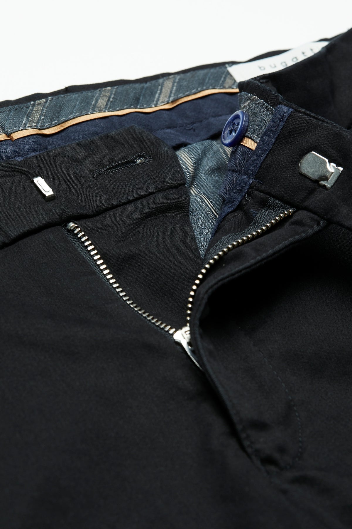 Bugatti 4220 Flat-Front Chinos - Black bug_4220_16224_290_add1-a