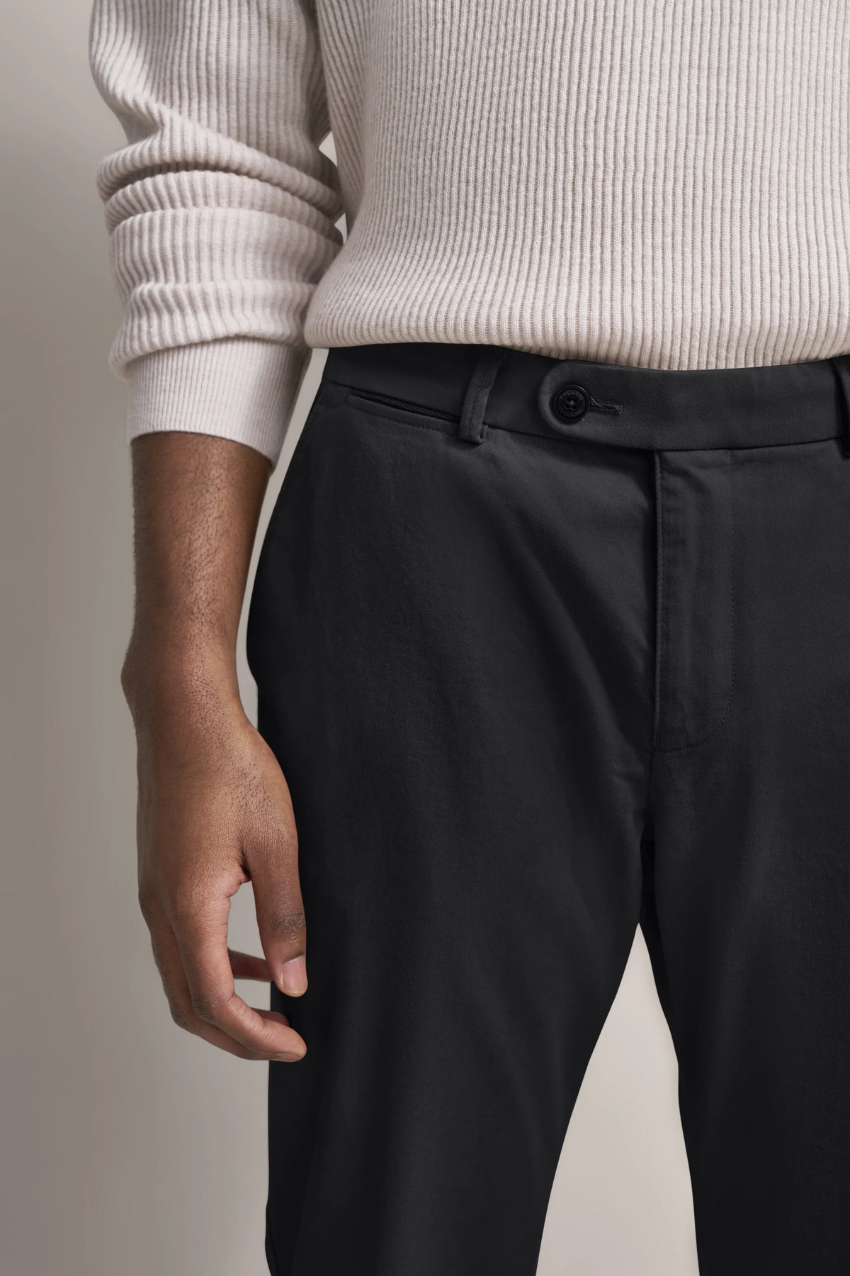 Bugatti 4220 Flat-Front Chinos - Black bug_4220_16224_290_add3