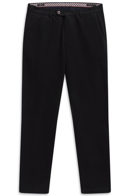 Bugatti 4220 Flat-Front Chinos - Black bug_4220_16224_290_f