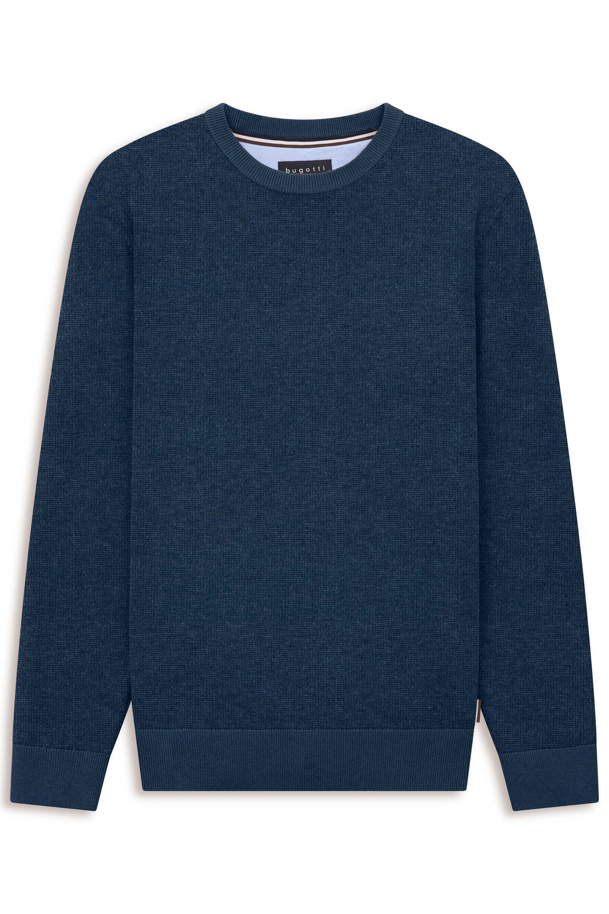 Bugatti 7400 Cotton Crew Neck Jumper - Navy bug_7400_25529F_370_f