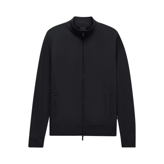 Bugatti 7600 Zip-Through Knitted Cardigan - Navy bug_7600_25571f_390_f