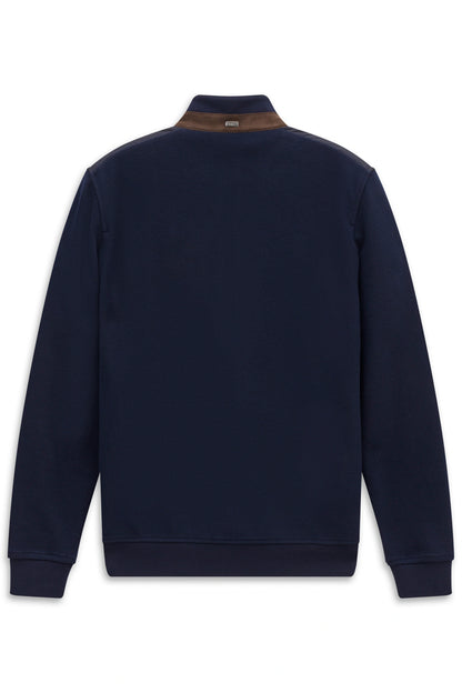 Bugatti 8700 Stand-Collar Sweat Jacket - Navy bug_8700_25051F_390_b