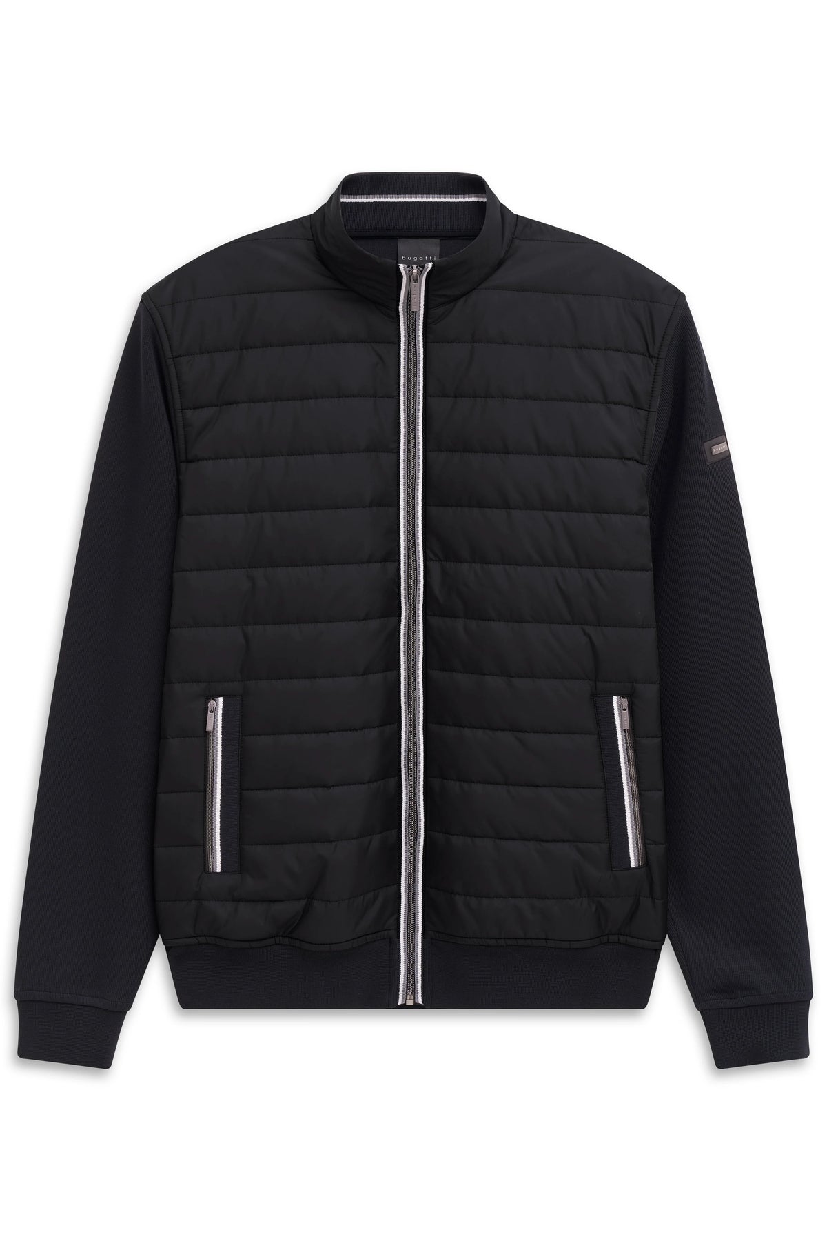 Bugatti 8750 Stand-Collar Sweat Jacket - Black bug_8750_95121_290_f