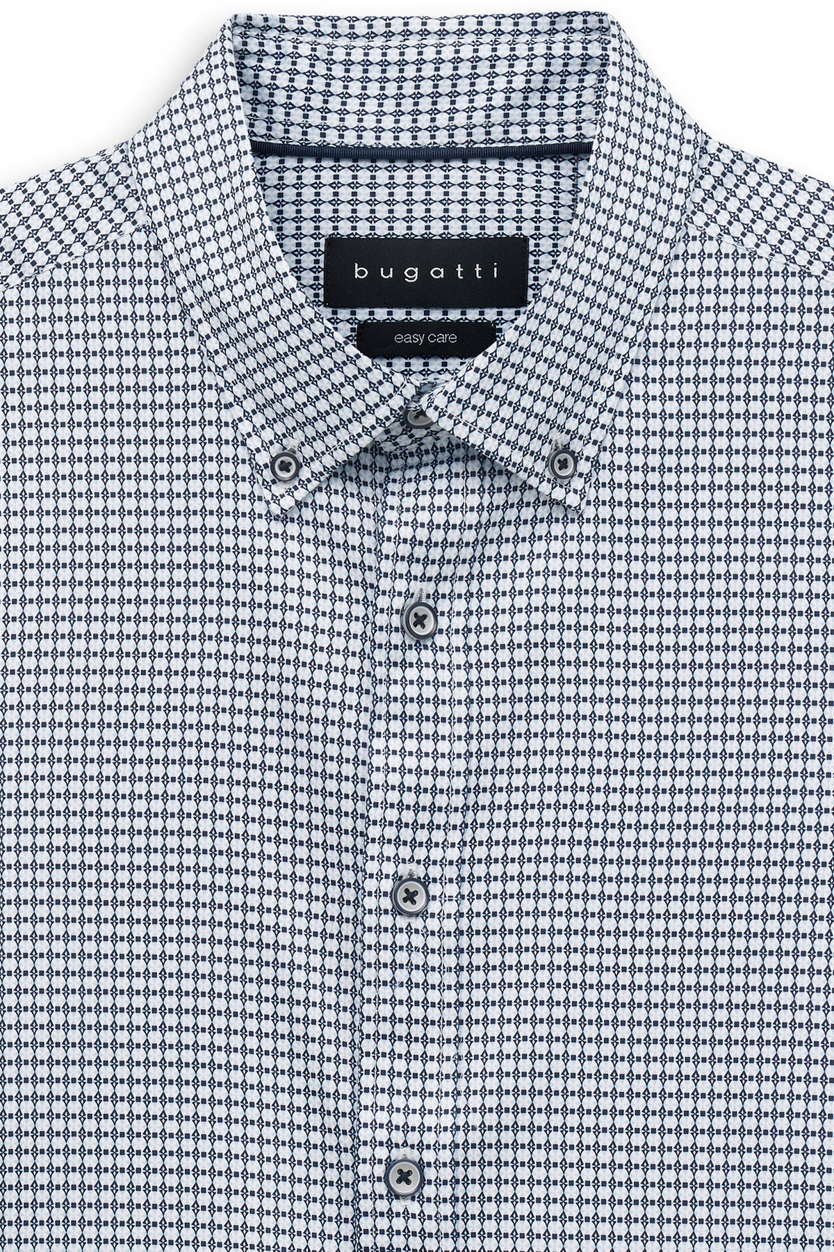 Bugatti 9350 Printed Casual Shirt - Navy bug_9350_28510f_390_add1