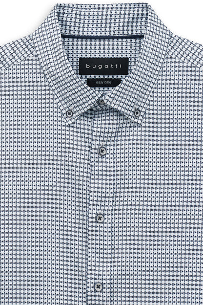 Bugatti 9350 Printed Casual Shirt - Navy bug_9350_28510f_390_add1