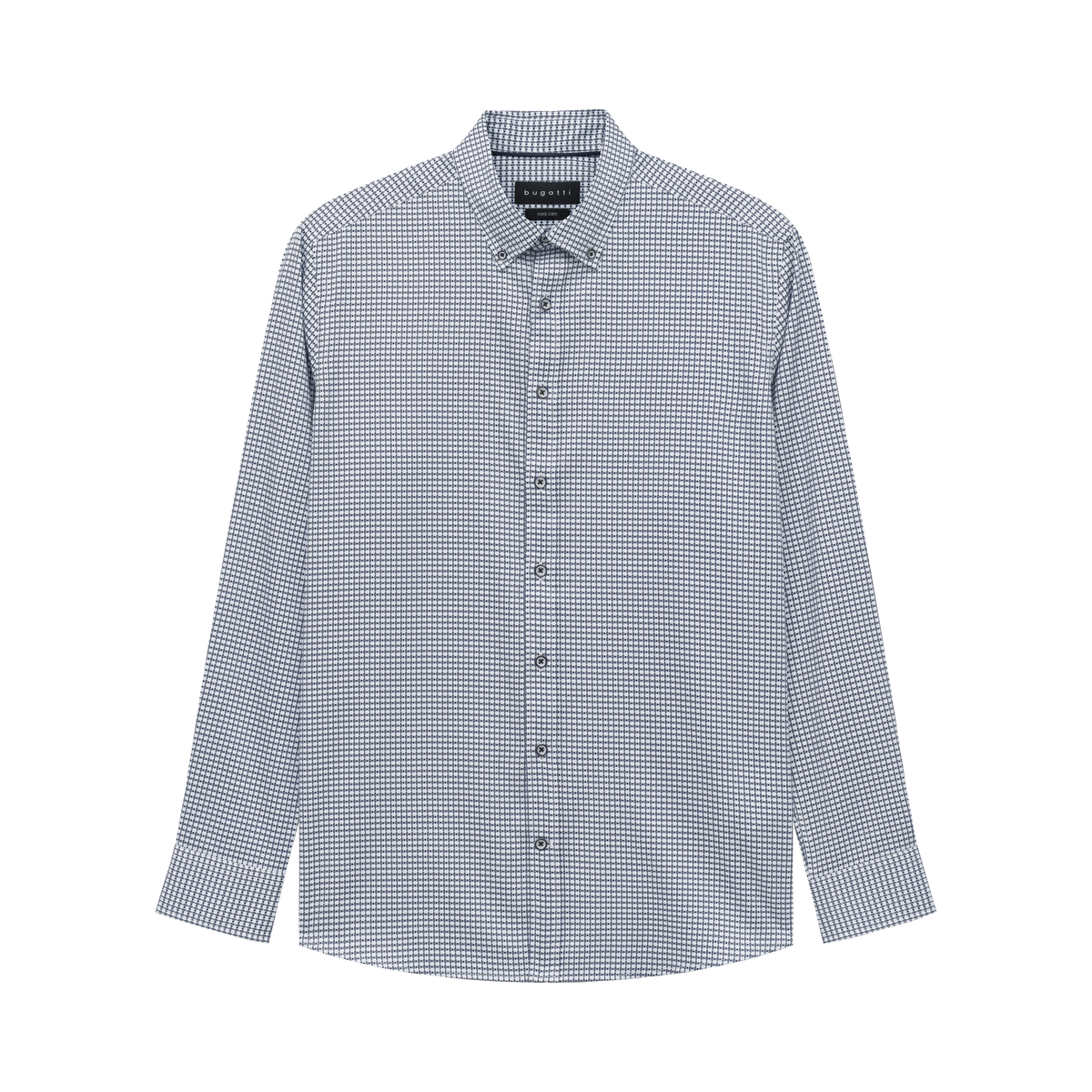 Bugatti 9350 Printed Casual Shirt - Navy bug_9350_28510f_390_f