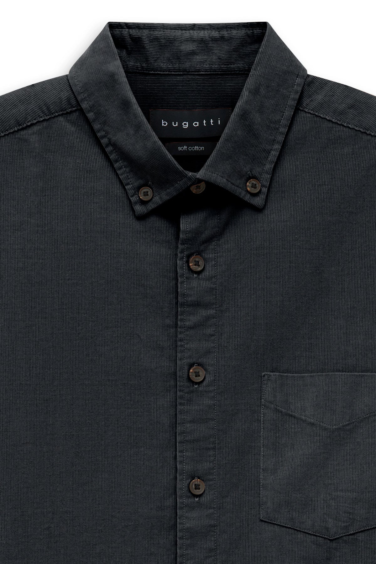 Bugatti 9350 Corduroy Button-Down Shirt - Navy bug_9350_28811F_390_add1