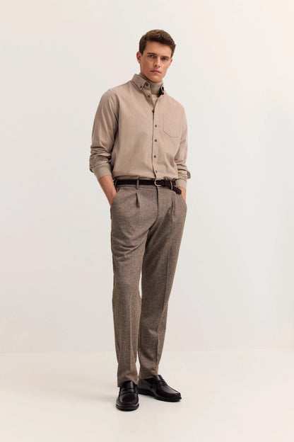 Bugatti 9350 Corduroy Button-Down Shirt - Beige bug_9350_28811F_40_add2_0764