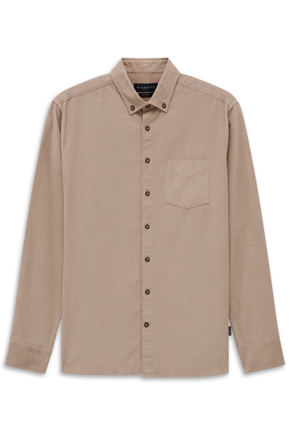 Bugatti 9350 Corduroy Button-Down Shirt - Beige bug_9350_28811F_40_f