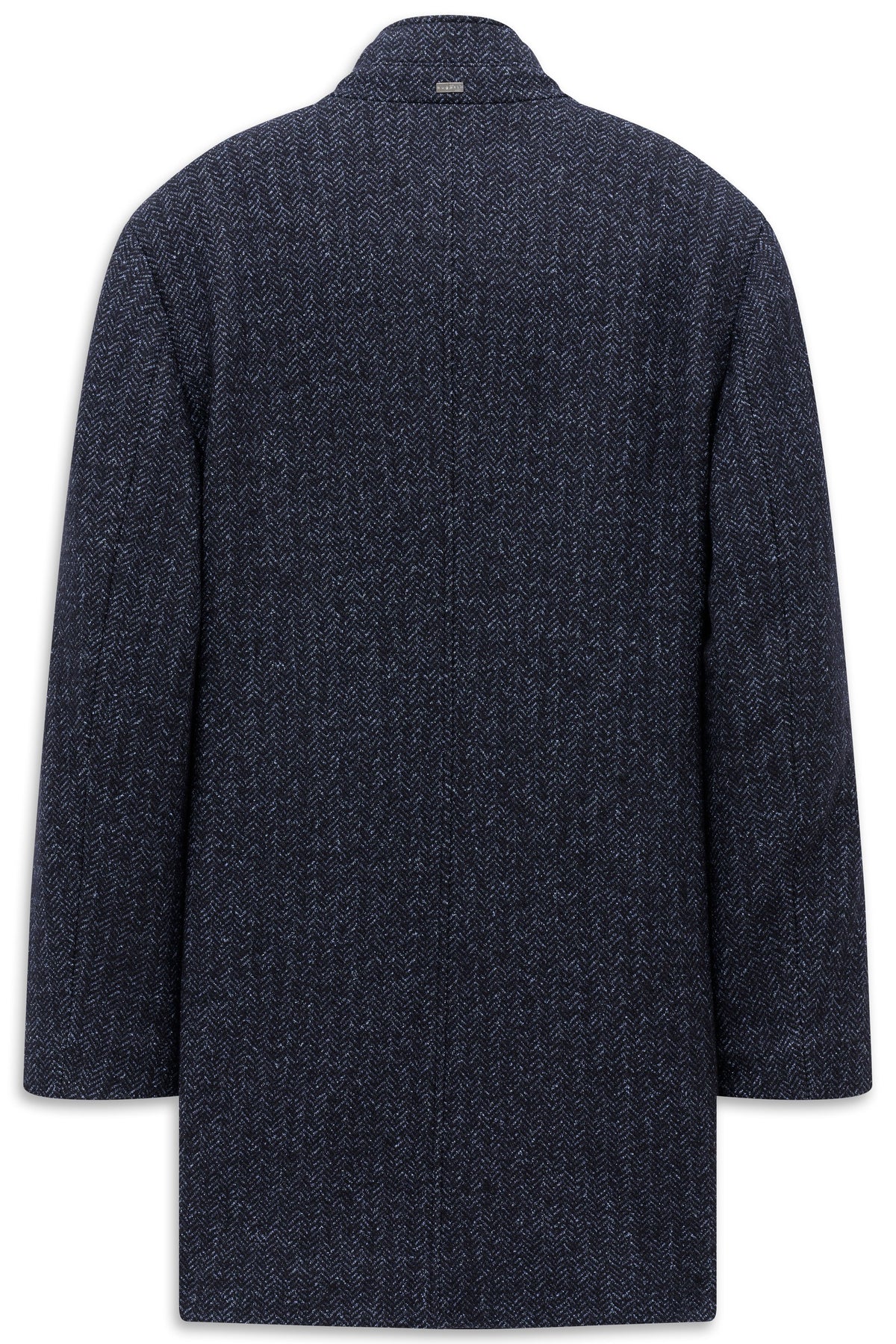 Bugatti 24215 Herringbone Stand-Collar Coat - Navy bugatti-221428-24215-390-b-v2