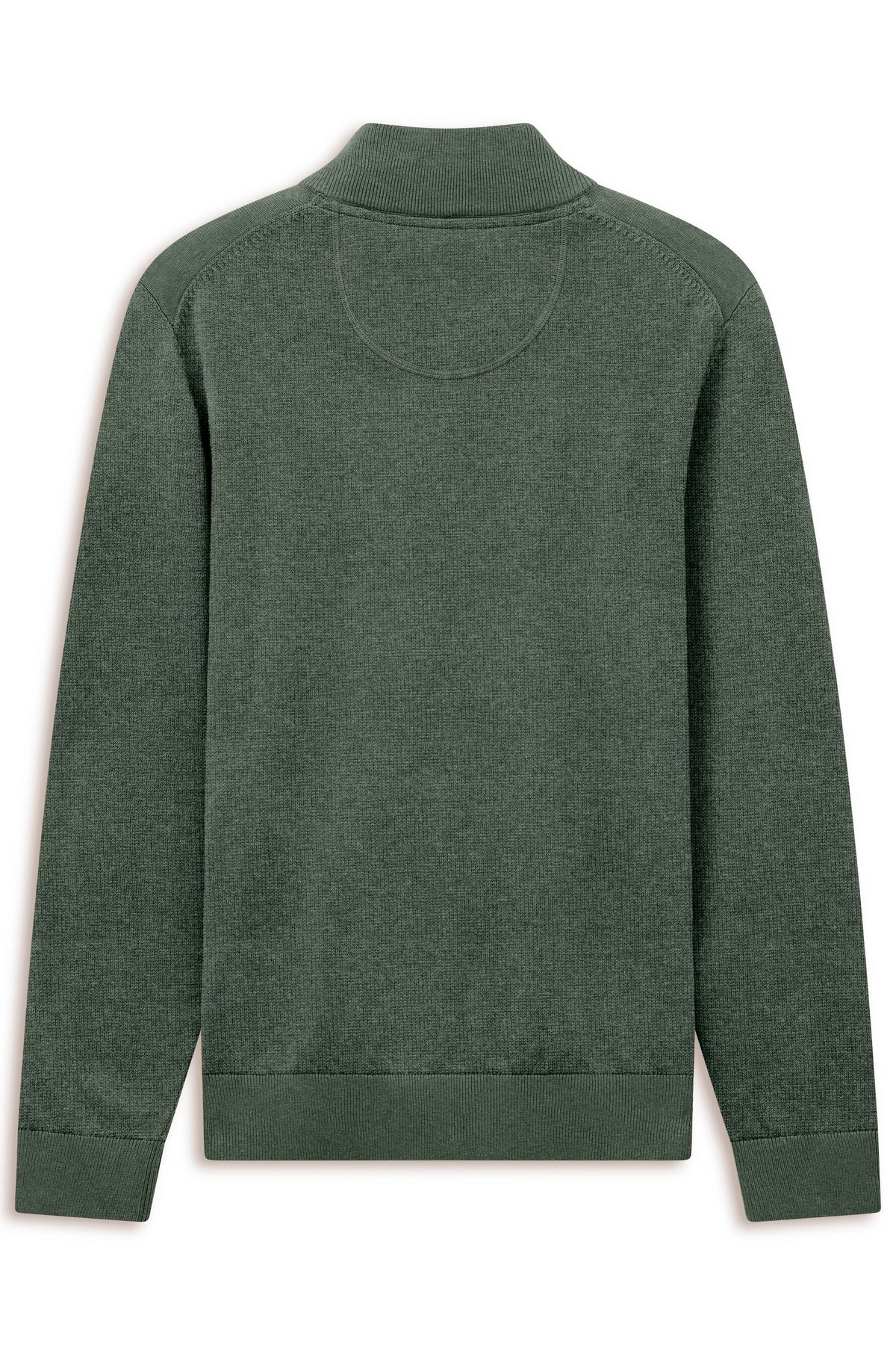 Bugatti 7500 Cotton Half-Zip Troyer - Moss bugatti-7500-25529f-150-b-v2