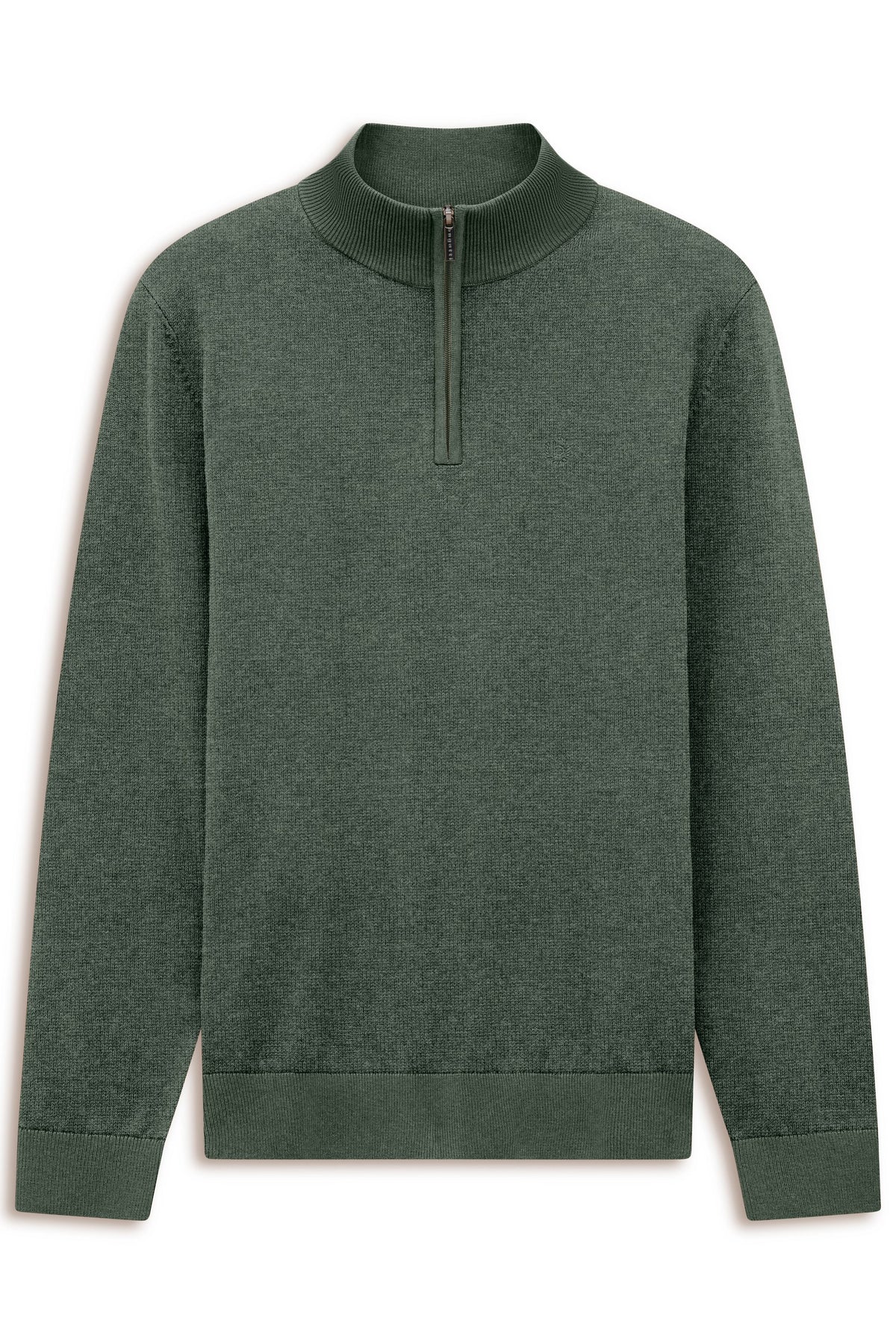 Bugatti 7500 Cotton Half-Zip Troyer - Moss bugatti-7500-25529f-150-f-v2