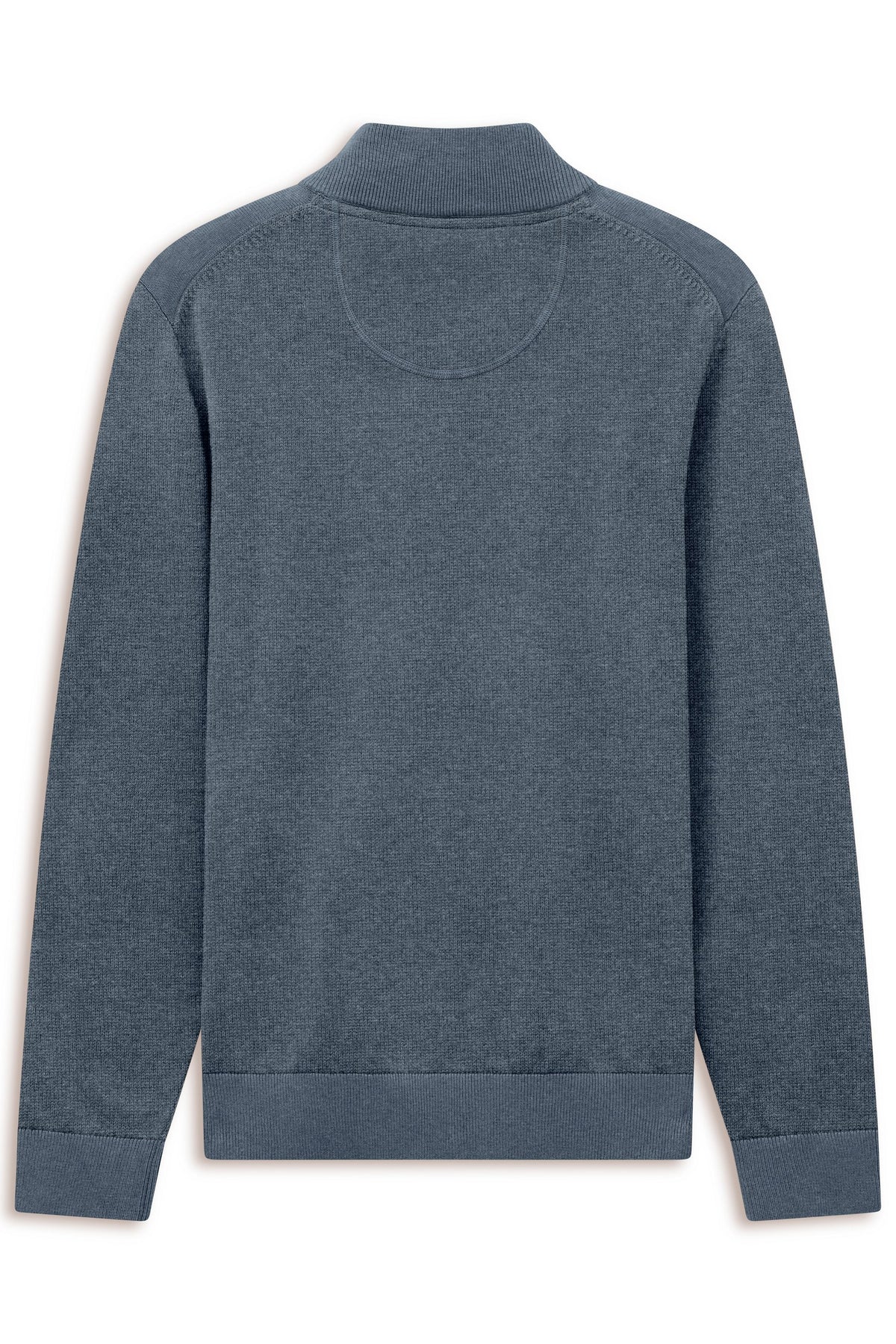 Bugatti 7500 Cotton Half-Zip Troyer - Blue-Grey bugatti-7500-25529f-340-b-v2