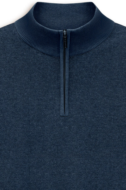 Bugatti 7500 Cotton Half-Zip Troyer - Navy bugatti-7500-25529f-370-add1-v2