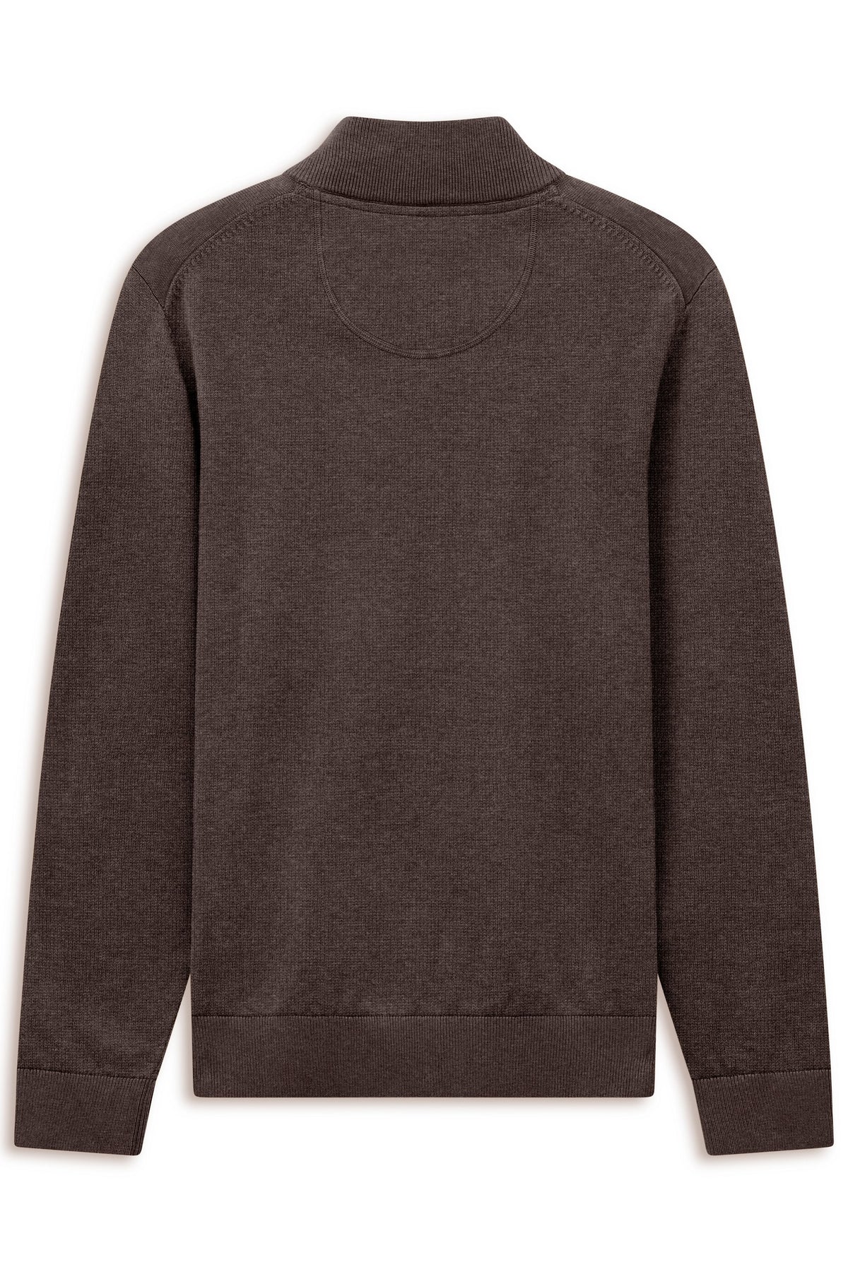 Bugatti 7500 Cotton Half-Zip Troyer - Brown bugatti-7500-25529f-90-b-v2